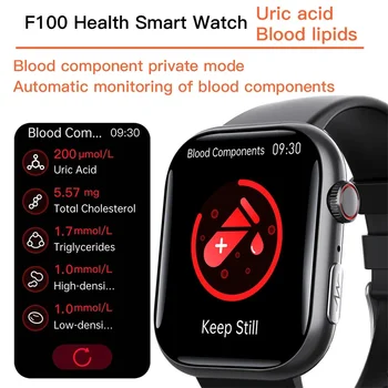 F100 Smart Watch Bluetooth Call 2.1inch Large Screen ECG HRV 24 Hrs Heart Rate Health Monitor SOS Men Women Smartwatch 4
