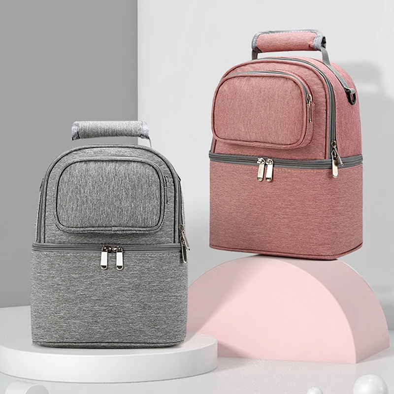 Mommy Bag Milk Storage Breast Pump Maternity Cooler Double Layer Insulation Fresh Keeping Baby Food Backpack Feeding Bottle baby bottle insulation bag milk insulation bag portable cooler bag breast milk cooler
