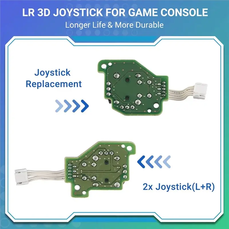 WII U PAD 게임 콘솔 3D 조이스틱 교체 부품용 A25P 와이어 연결형 1개(오른쪽)