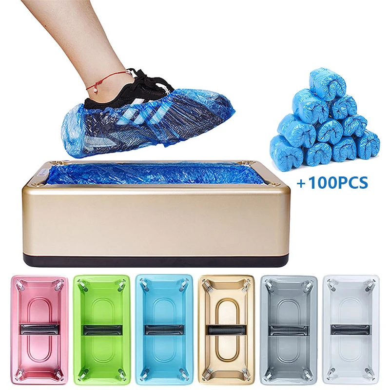 

Automatic Disposable Shoe Cover Waterproof Overshoes Dispenser Portable Hand-Free Machine for Home, Office, Supermarket, Factory