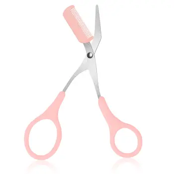 Eyebrow Trimmer, Stainless Steel Eyebrow Scissors With Comb, Eyebrow Trimming Scissors Hair Removal Beauty Tools
