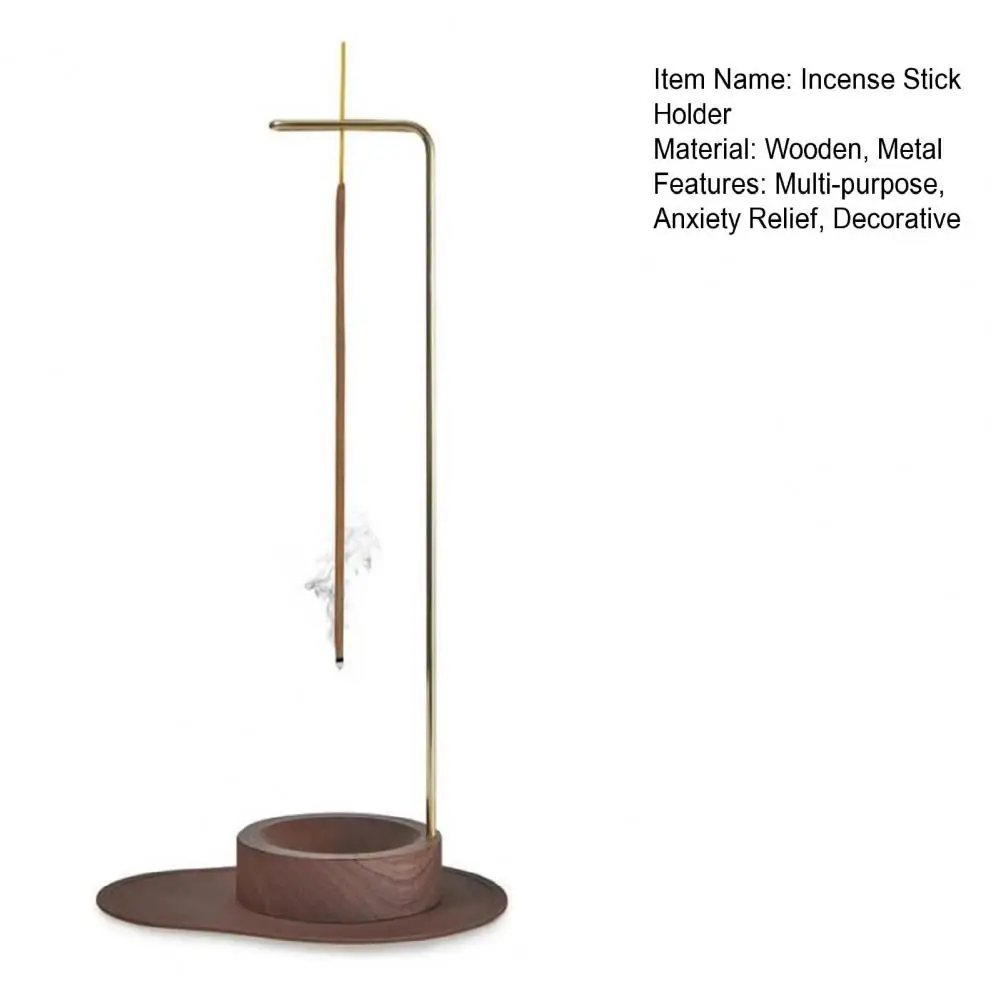 Description Picture 6 of itemIncense Stick Holder Exquisite Decorative Wooden Incense Burner Ornament with Base Living Room Supply Decorative