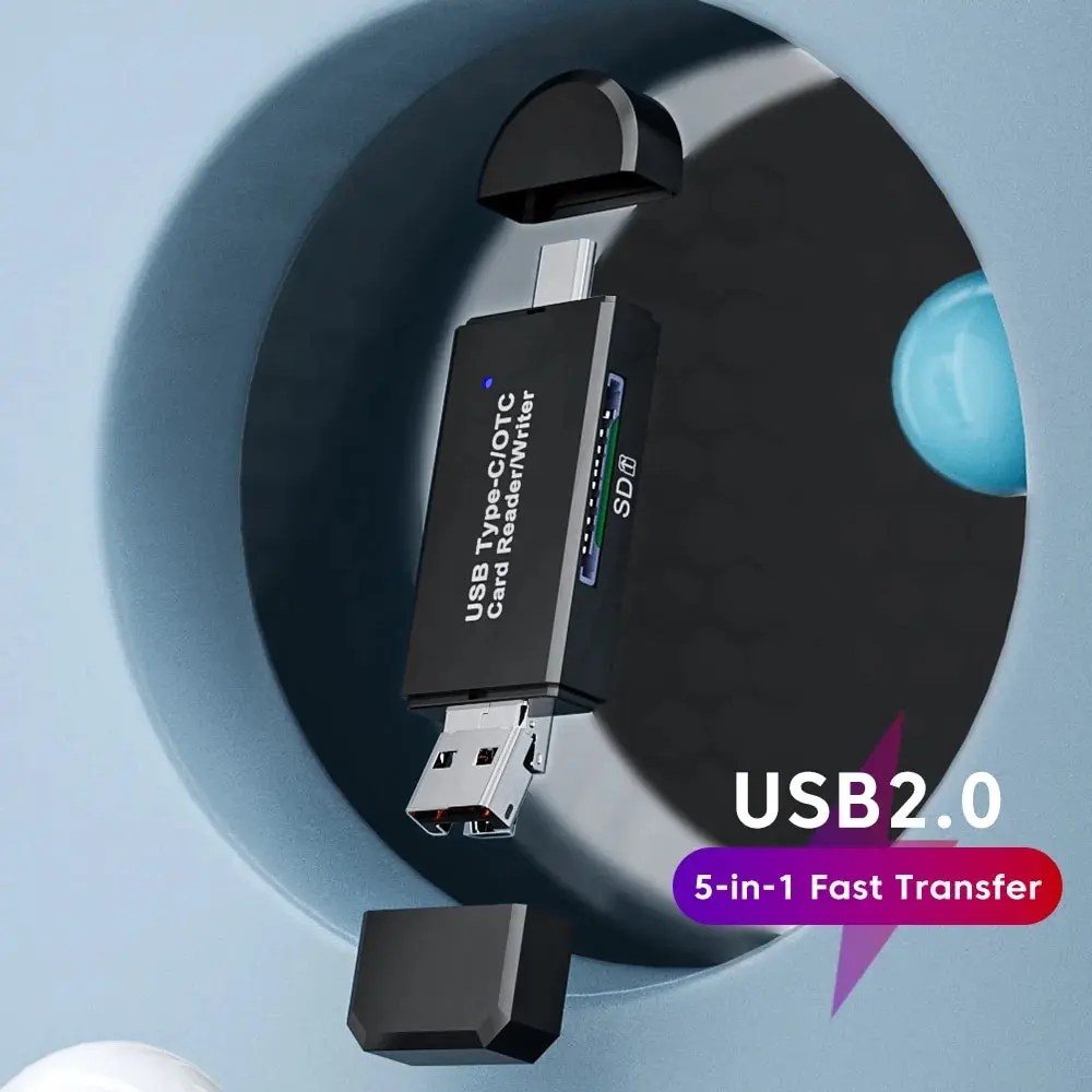 5 IN 1 USB2.0 SD TF Card Reader 1