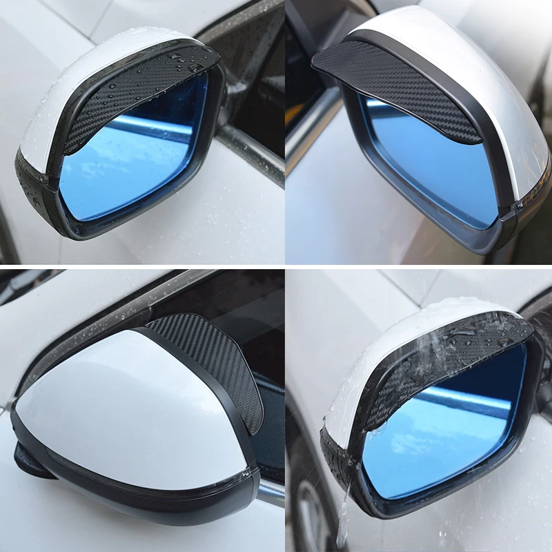 Carbon fiber PVC mirror rain shield protector
