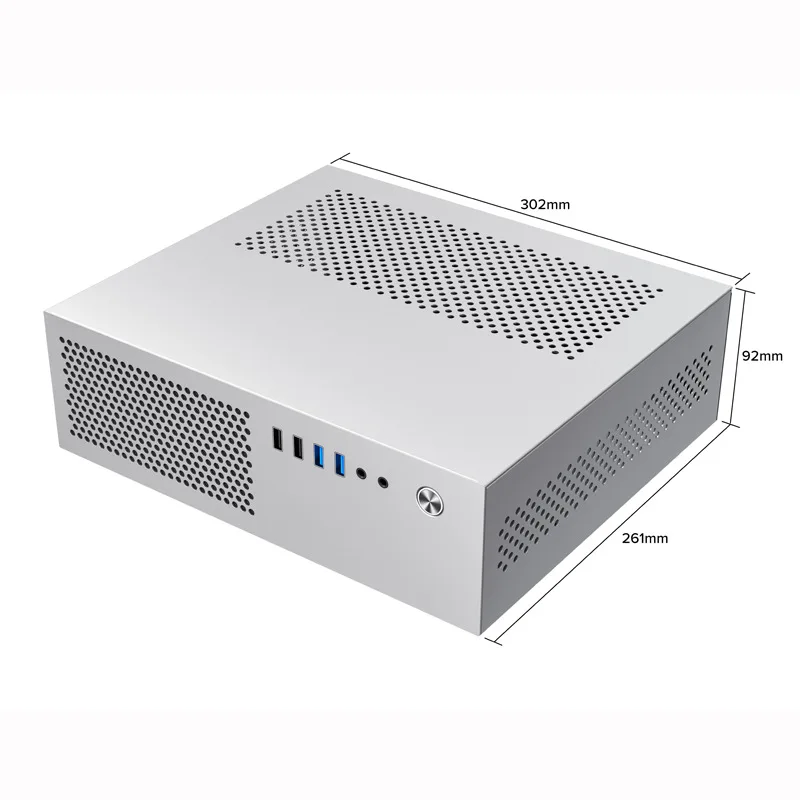 SFF Mini ITX/MATX Custodia per PC Mini Tower Telaio per computer per HTPC Risparmia spazio Adatto alla scheda madre mATX/Mini-ITX/Alimentatore flessibile 7.3L