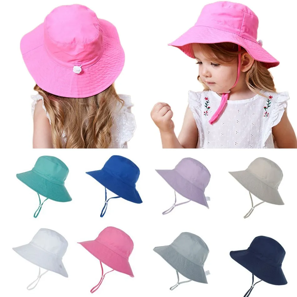 

Newborn Baby Hats Boys Girls Panama Summer Kids Sun Hat Infant Beach Fisherman Bucket Hat Children Breathable Outdoor Hats