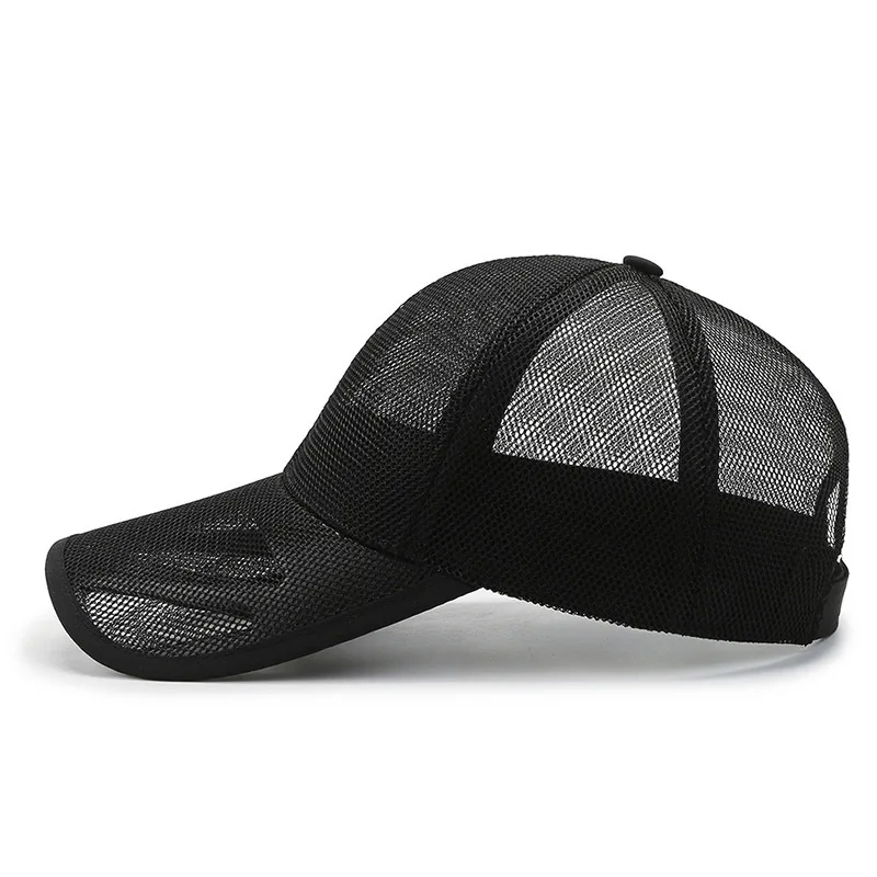 New Men Summer Mesh Cool Trucker Hat Waterproof Quick Dry Fishing Sunhat Long Brim Outdoor UV Protection Cap Fashion Male Bonnet - Image 5