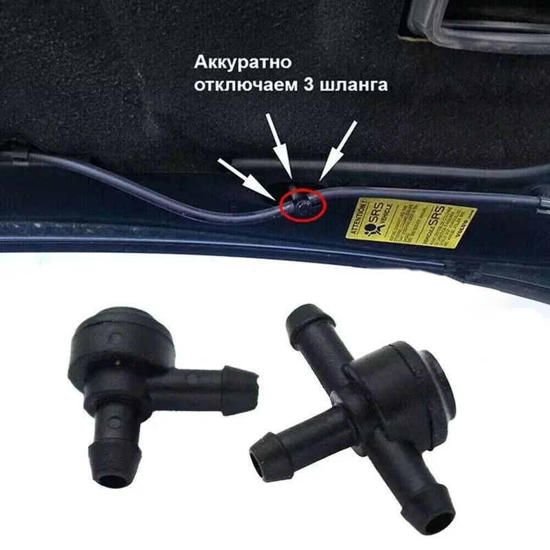 Car Check Valve EMagTech Windshield Washer Check Valves 2-Way & 3-Way Set | Compatible With Volvo C30 S40 S60 S80 V50 V70 XC60 XC70 XC90 Volvo Washer Check Valve