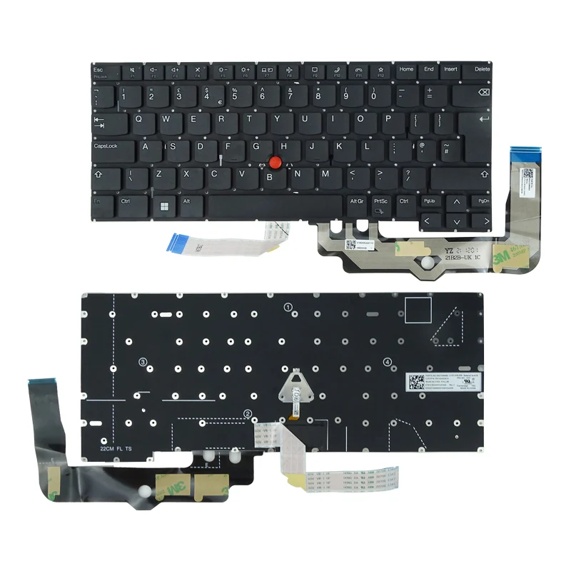 UK Layout for Lenovo Thinkpad T14s Gen3 E14 Gen5 R14 Gen5 T14p Gen1 No Backlight Laptop Keyboard