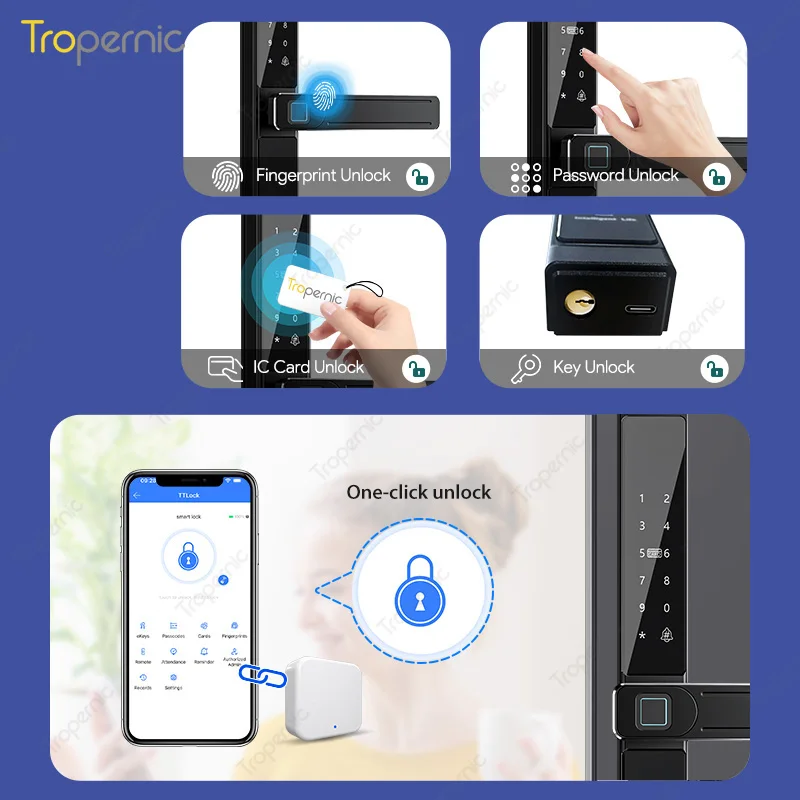 قفل ذكي دخول متعدد TTLOCK عن بعد
