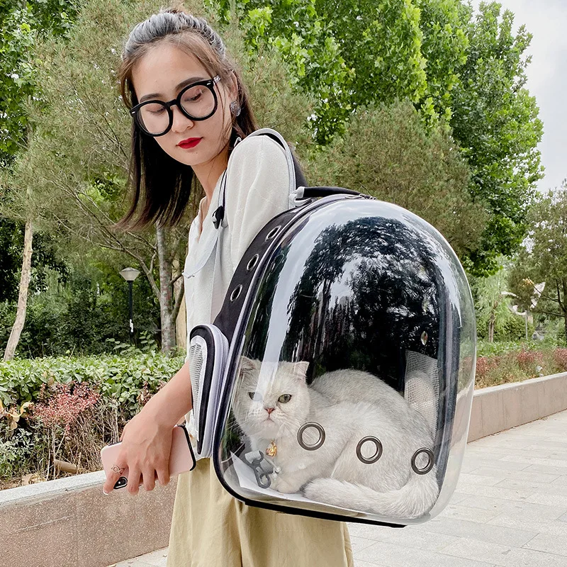 New Transparent Pet Backpack Space Breathable And Wear-Resistant Portable Transparent Backpack Small Dog