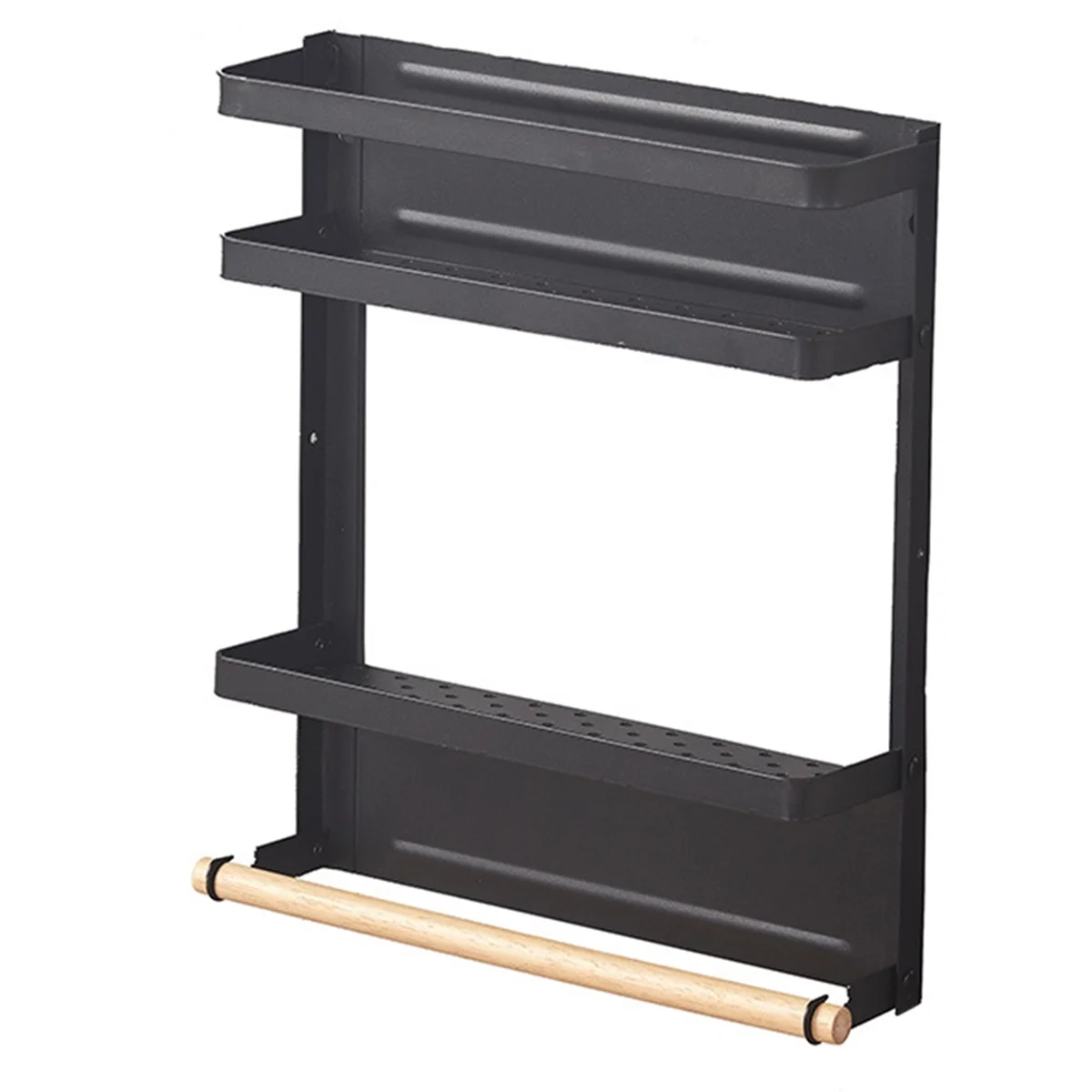

1PCS Hanging Fridge Shelf Spice Rack Wall Shelf Refrigerator Shelf (Black)