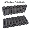Creative Portable 8 Slots Euro Coin Storage Dispenser Euro Coin Holder Collector For Home Waiter Driver Coins Safe Piggy Bank 1