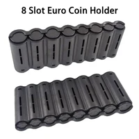 Creative Portable 8 Slots Euro Coin Storage Dispenser Euro Coin Holder Collector For Home Waiter Driver Coins Safe Piggy Bank 1