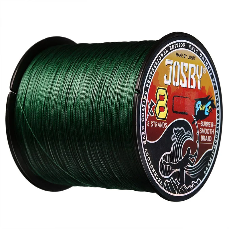 JOSBY 8 Strand Japan Super Strong PE Braided Fishing Line Multifilament Fishing Line 500m Braid Thread Black 8 Braid 18LBS-85LBS 3