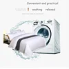 1PC Bed Sheets Polyester Cotton Washed Material Pure White Grey Blue Hotel Bed Sheets Single and Double Home Use (no Pillowcase) 5
