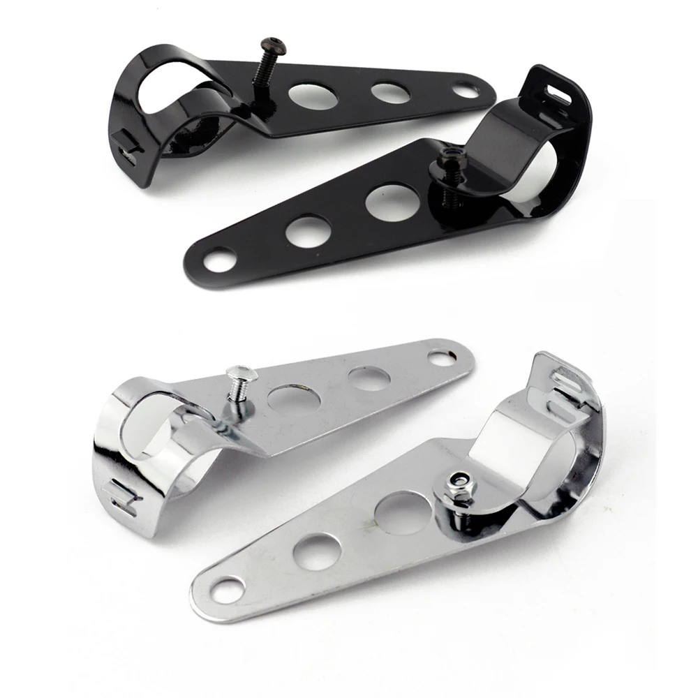 Universal Motorcycle Headlight Mount Bracket Fork Ear Chopper Headlamp Holder Clamp Adjustable Motor Fork Mount 28-36mm 35-43mm motorcycle light bracket motorcycle headlight clamp motorcycle headlight mount