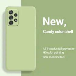 Liquid Silicone Phone Case - Sleek and Durable Protective Cover for A14 4G 5G (Green)