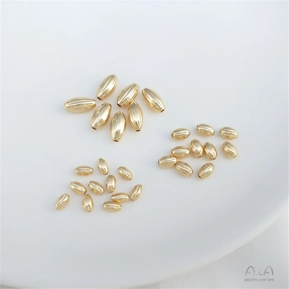 14K 금 도금 지르코늄 6mm 정사각형 비즈 DIY 팔찌 귀걸이 헤드 액세서리