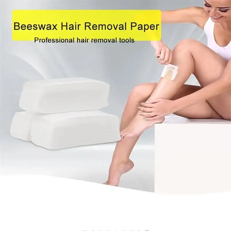 20/100pcs Deluxe Hair Removal Wax Strips Kit - Easy to Use, Disposable, Gentle on Skin, Painless Depilatory Wax Papers for Face 5