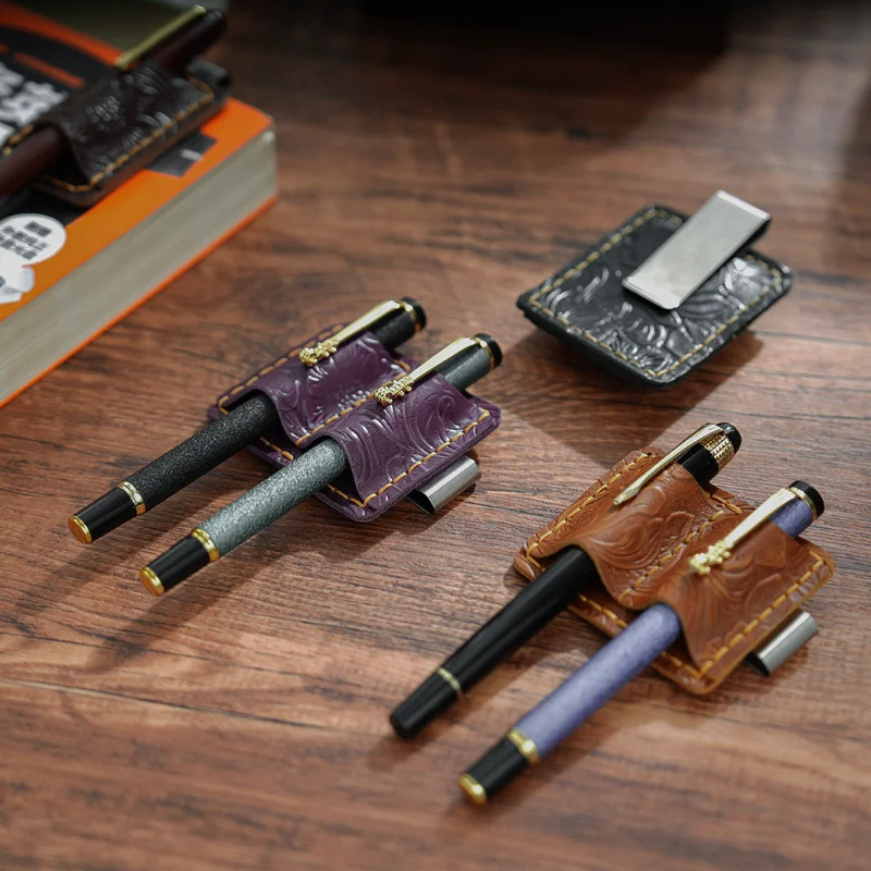 Simplenote 금속 가죽 연필 홀더 노트북 플래너에 대 한 황동 스테인레스 스틸 클립 크리 에이 티브 액세서리 편지지 제품