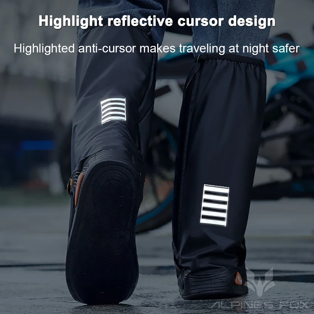 Unisex Waterproof Wear-resistant High-tube Motorcycle Rain Boot Covers Outdoor Travel Rain Shoe Covers Motocross Riding Sport