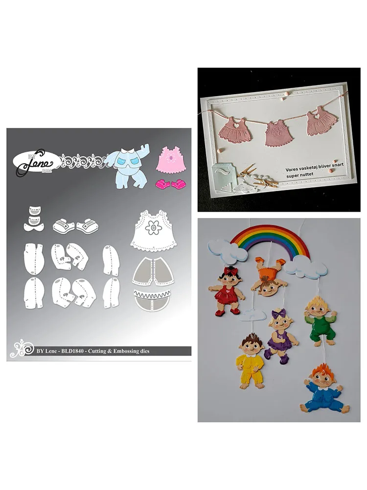 새로운 BY Lene 베이비 트롤용 액세서리 DIY 공예용 금속 커팅 다이 세트 인사말 카드 만들기 스크랩북 장식 몰드