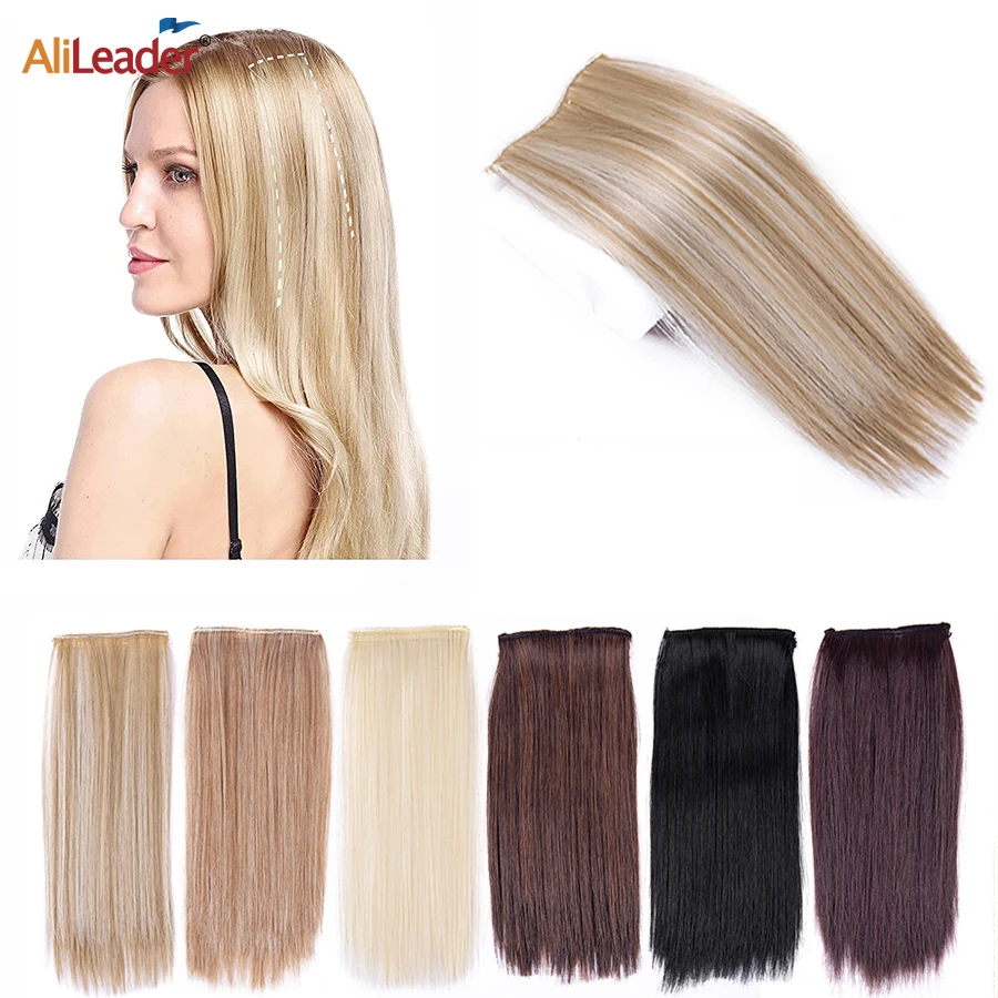 인비저블 심리스 헤어 패드, 합성 헤어 패드, 연장 스트레이트 헤어피스, 10 