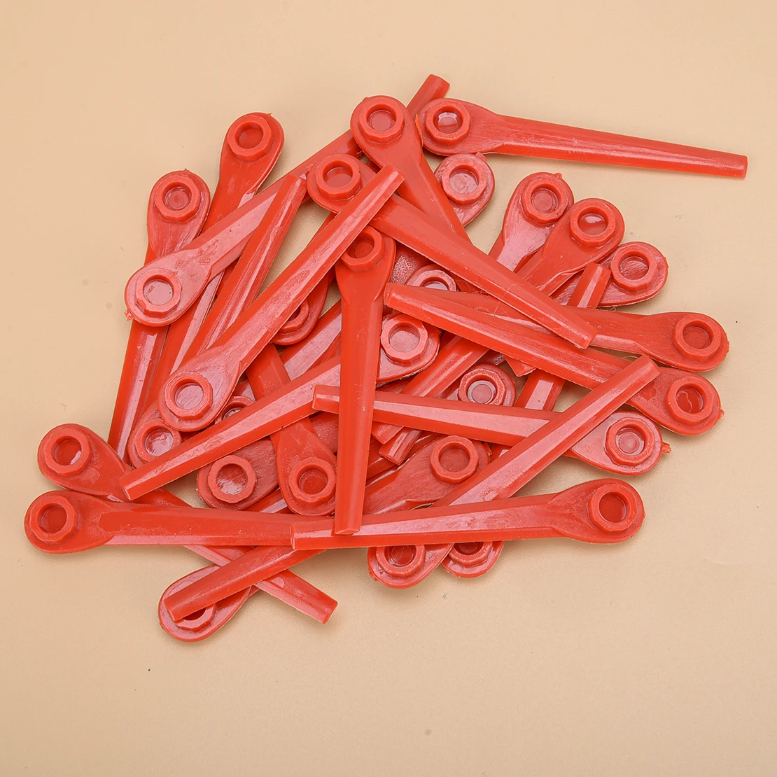 

30pcs/Set Red Plastic Knife Blade Grass Trimmer Fit for EasyCut ComfortCut Li-18/23R AccuCut 400 Li 450 Li