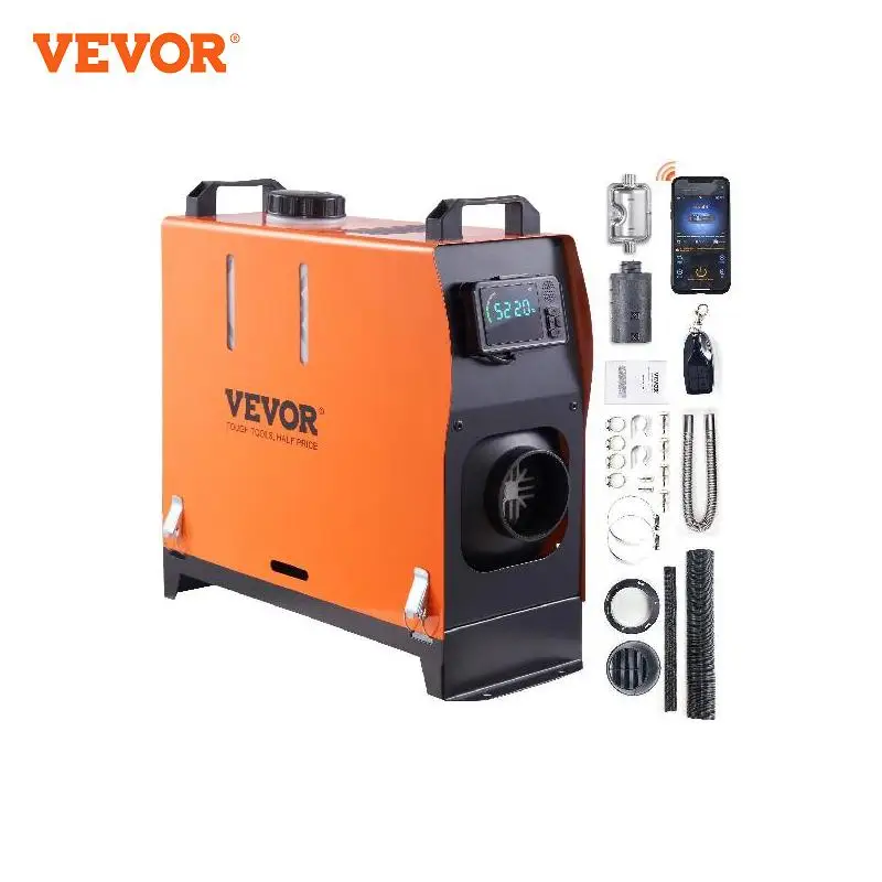 VEVOR-Aquecedor de Ar Diesel, Aquecedor Diesel Tudo-em-um, Controle Remoto, LCD, Aquecedor de Estacionamento Portátil para Casa, RV, Trailer, Campista, 5 kW