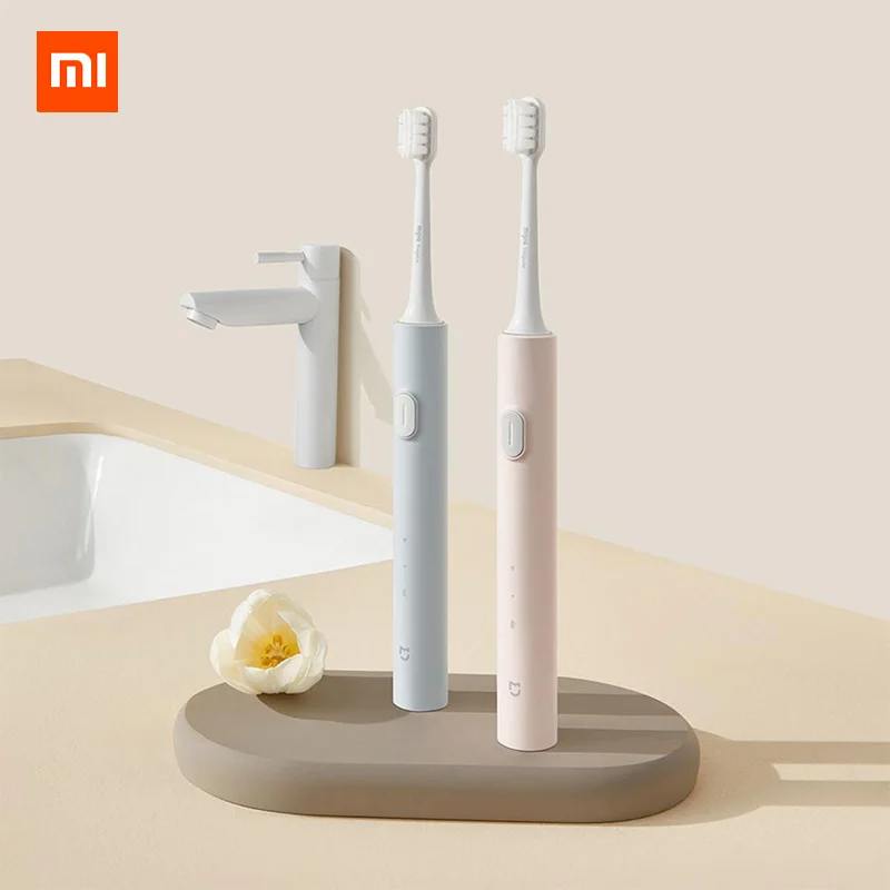 XIAOMI Mijia Electric Toothbrush T200 Smart Sonic Rechargeable IPX7 Waterproof Teeth Whitening Vibrator Electronic Tooth Brush showsee sonic electric toothbrush d3 teeth whitening ultrasonic vibrating smart tooth brushes