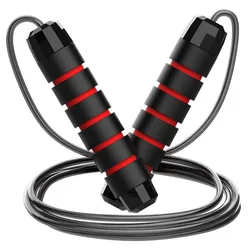 Enhanced Fitness Adjustable Tangle-Free Jump Rope (Red)