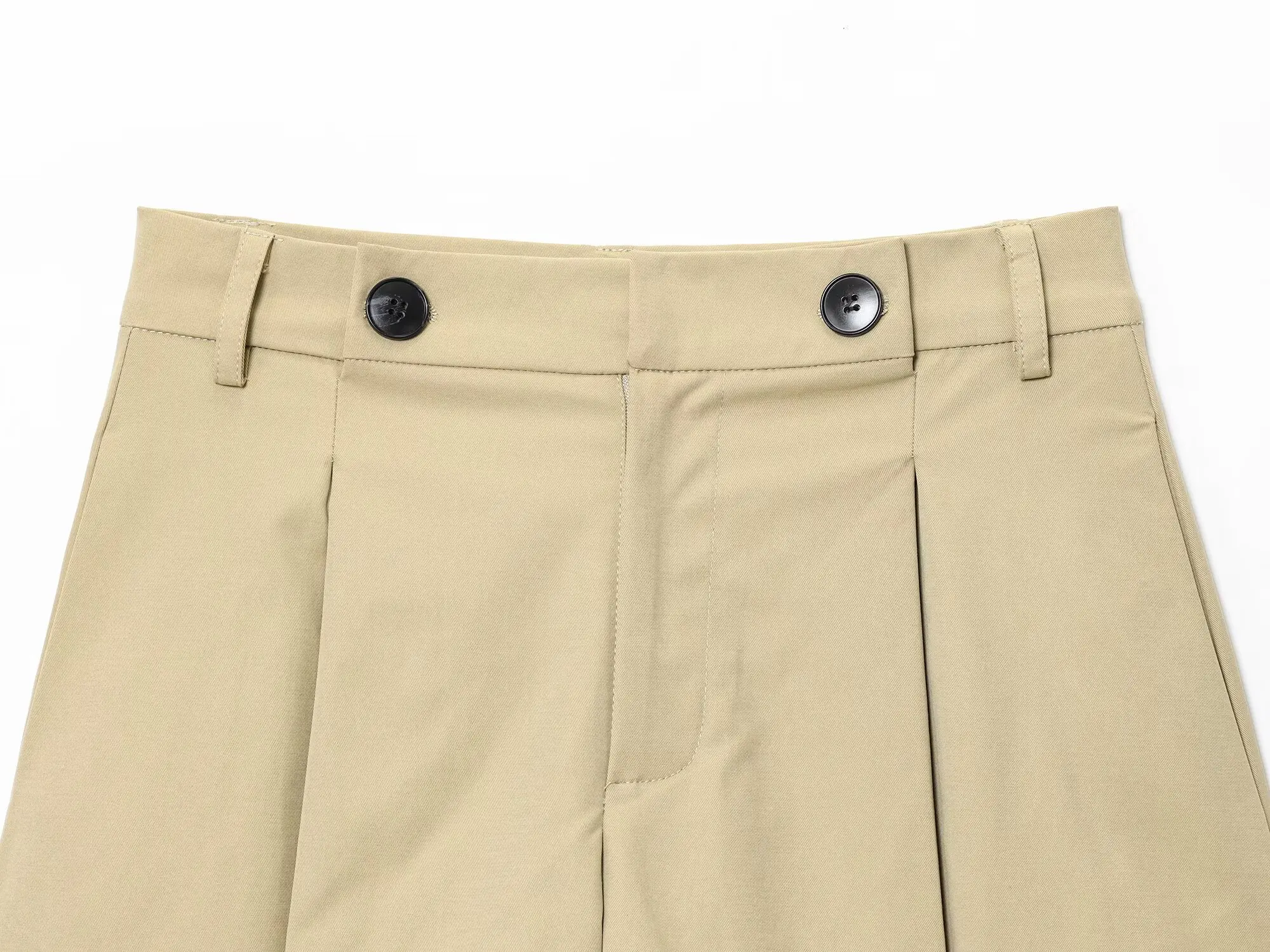 KONDALA Trendy High Street Trenchcoat Shorts Set Damen Pendler Gürtel Trenchcoat, Falten Shorts 2026 Frühling Casual Urlaub Set – Detail 16