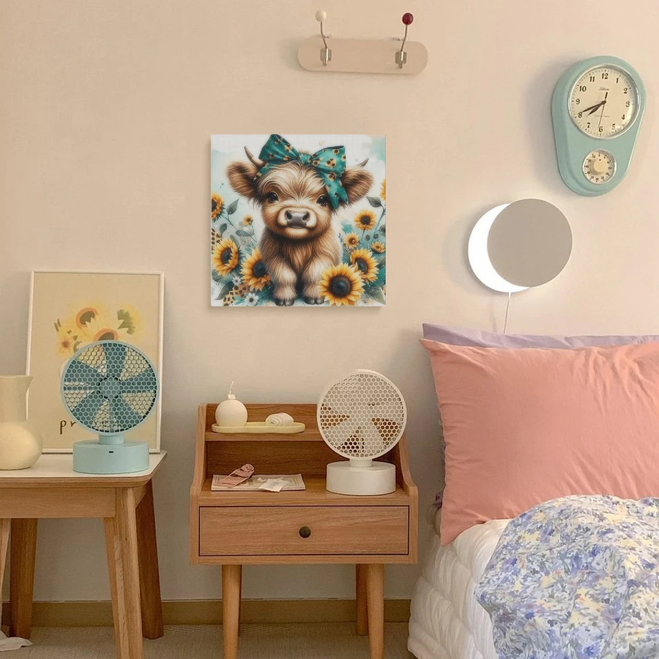 Kit Diamond Painting 5D Con Motivo Mucca – Tela Impermeabile, Per Adulti E Bambini, Decorazione Da Parete - 4