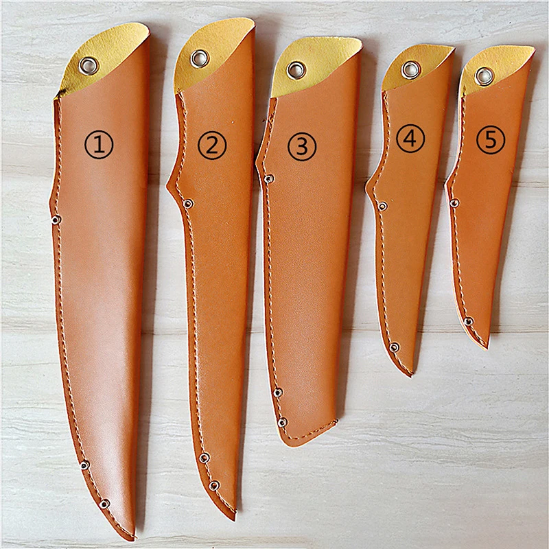Knife Sheath PU Faux Leather Knife Cover Western Kitchen Knife Sheath Portable Fruit Chef's Multipurpose Sheath Holster