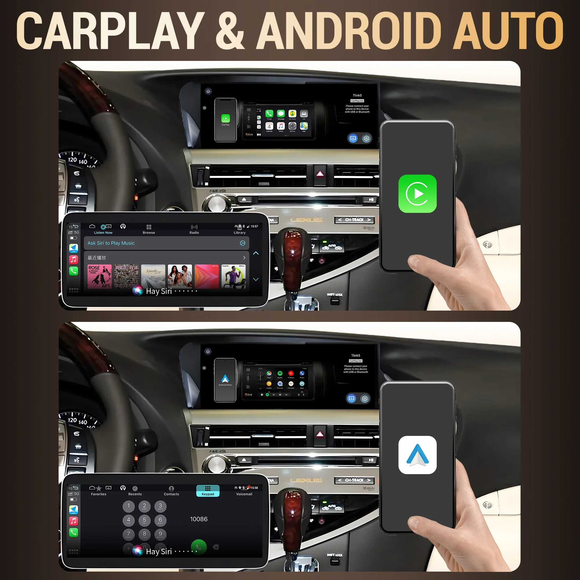 10,25 "para Lexus IS RC 200 250 300 350 200t 300h 2013-2019 Radio de coche navegación Multimedia inalámbrica CarPlay pantalla táctil estéreo 4