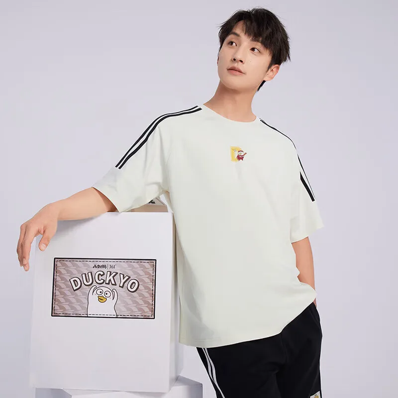 361 Degrees Men Women Same Style T-shirt Short-Sleeved Summer Couple Breathable Comfortable Loose Unisex Casual Top 632426112