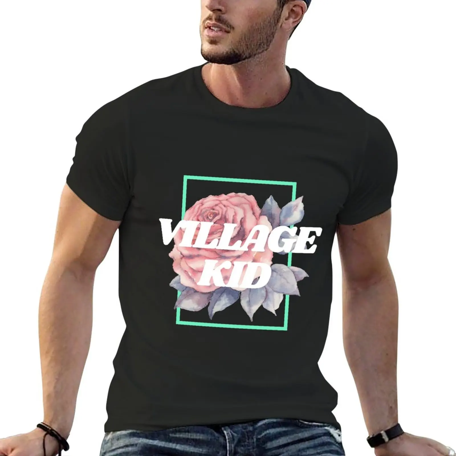 

Village Kid T-Shirt quick-drying sports fans aesthetic clothes Short sleeve tee mens graphic t-shirts big and tall