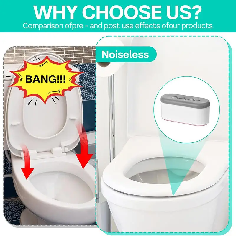 4Pcs/Pack Universal Toilet Lid Noiseless Pad Raise Toilet Seat Cover Reduce Gap Shim Bathroom Commode Anti-stain Silicone Gasket