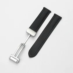 Premium Leather Strap with Magnetic Buckle - Watch5 Pro 45mm (Black S)