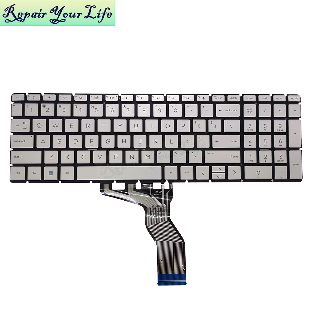 Teclado para Laptop hp Envy X360 15m 15-bp 15-bp015 15-bw 250 g6 com Retroiluminado Dourado 9090320-xua - Imagem 6