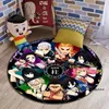 Anime Demon Slayer Carpet, 3D printing Cute Cartoon Round Rug Living Room Bedroom Children Study Room Decoration Round Floor Mat 4