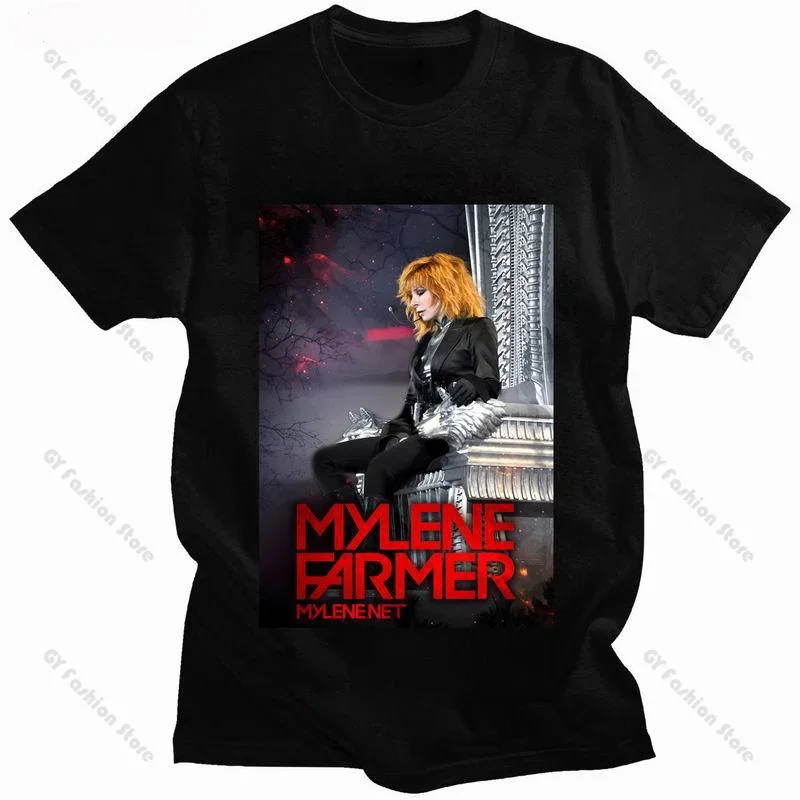 

Mylene фермер Nevermore футболка для мужчин, 2023 логотип, Mylene-рубашка мужская одежда Графические Рубашки