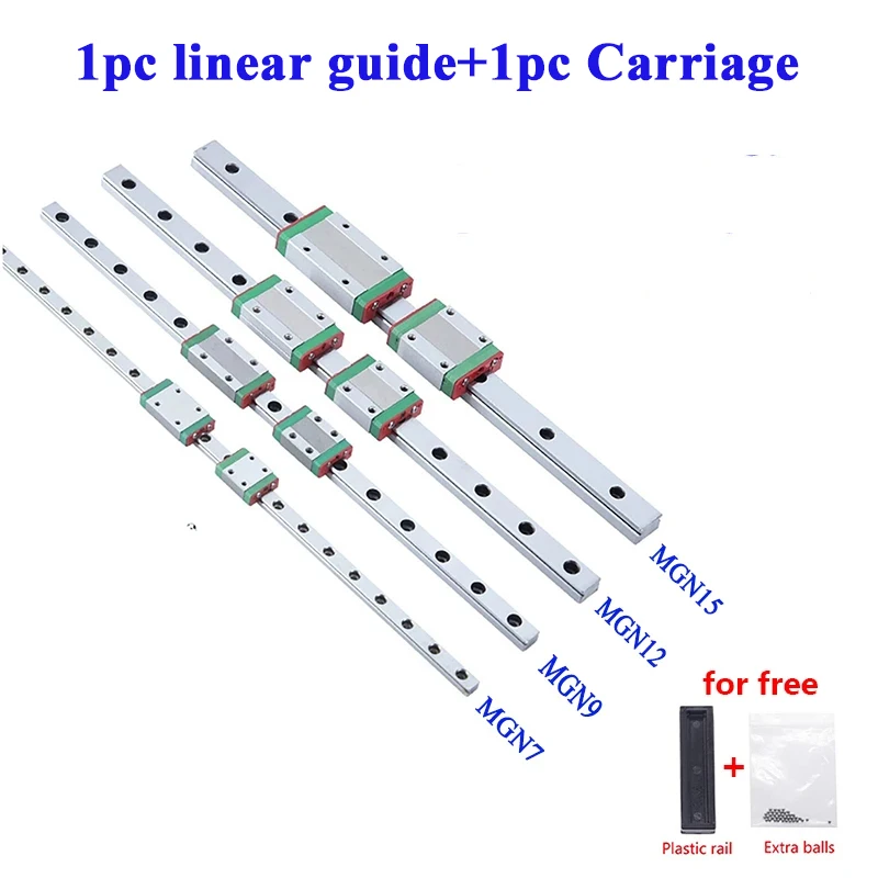 1 linear guide+1 Carriage MGN7C MGN9C MGN12H MGN15C miniature linear ...