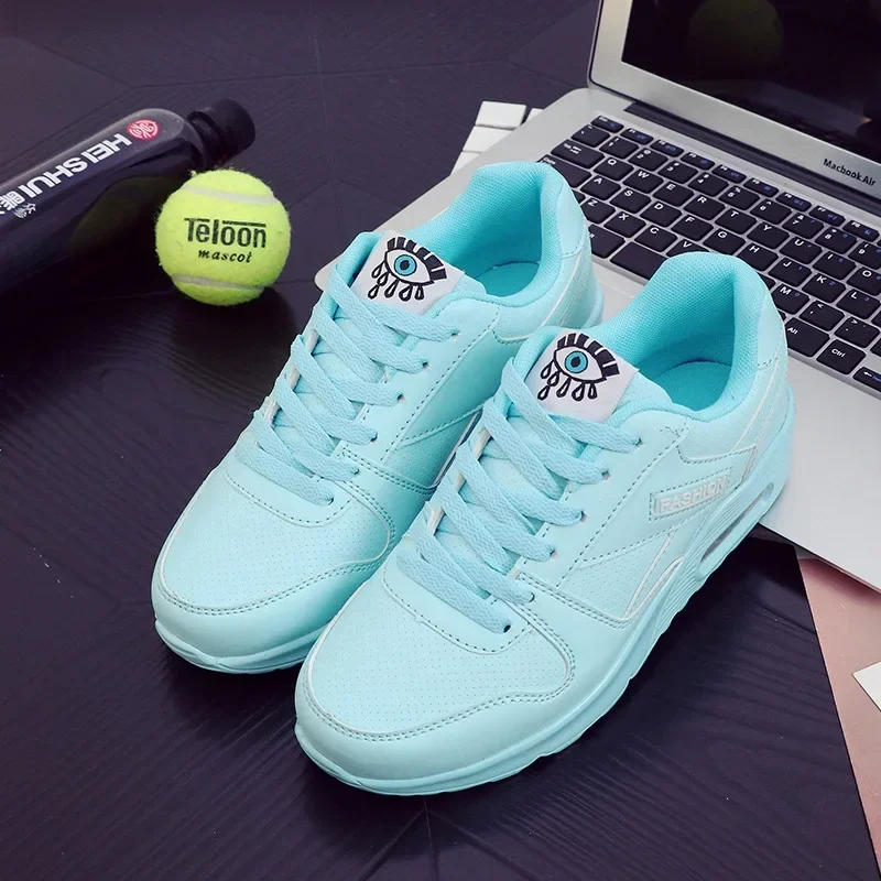 Fashion Air Wedge Platform Sneakers Women Korean Lace-up Casual Sports Shoes for Women's Size 34-44 Non Slip Travel Flats