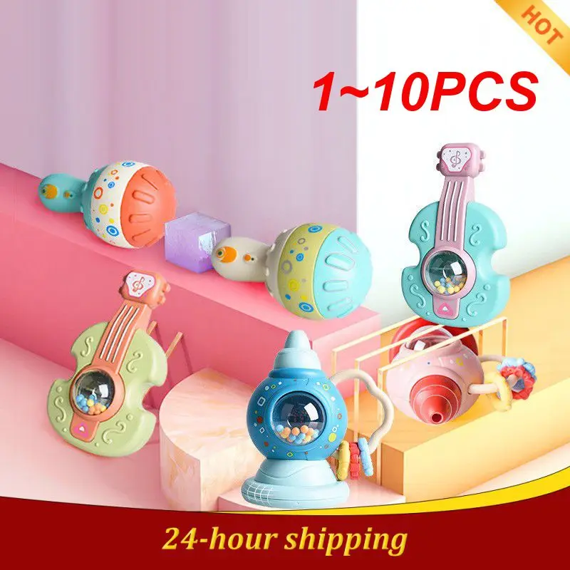 

1~10PCS Y Baby Rattles Infant Early Educational Toys Toddler Chew Teether Grasp Training Toys Baby Ring Bell Teach Toys