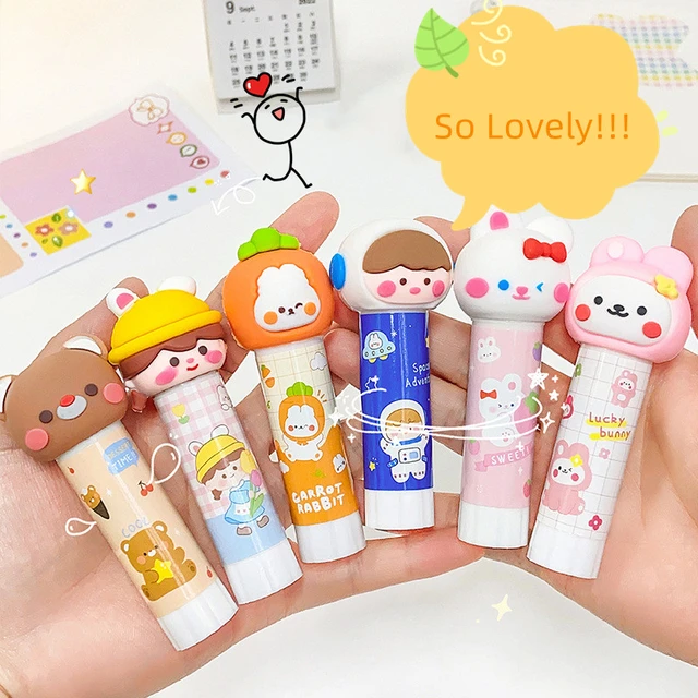 1pc Cute Glue Sticks Lovely Cartoon Bear Bunny School Glue for DIY