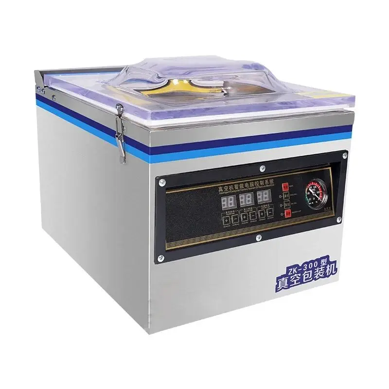2.0LCommercial Dry and Wet Vacuum Sealer Meat Food Sealing Machine Industrial Pump Full-automation Food Vacuum Packing Machine 5
