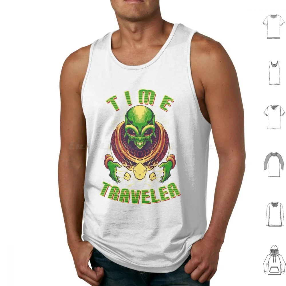 Time Traveler Travel Parasal Tank Tops Print Cotton Time Travel Physical Cryptids Cryptozoology Stairs