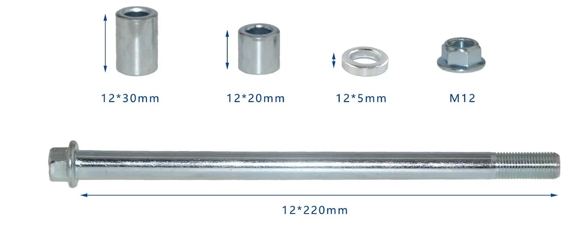 Asse Anteriore/Posteriore 12x210mm Per Mini Dirt Bike - Con Boccole, Per CRF50, PW50, 70-125cc - Foto 3